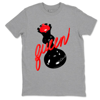 Sneaker match tees – Sneaker Tees To Match Air Jordan 6 Reverse Infrared Shoes – 3D Queen Tee Heather Grey 2
