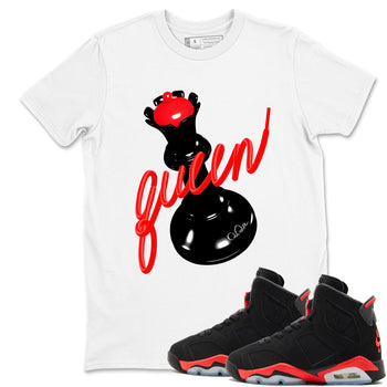 Sneaker match tees – Sneaker Tees To Match Air Jordan 6 Reverse Infrared Shoes – 3D Queen Tee White 1