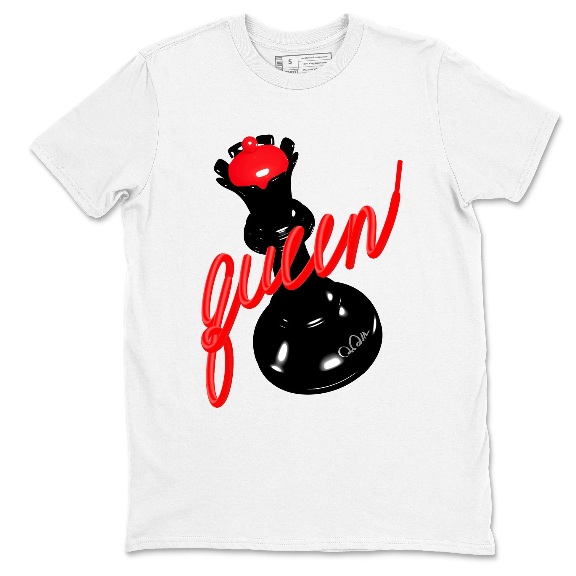 Sneaker match tees – Sneaker Tees To Match Air Jordan 6 Reverse Infrared Shoes – 3D Queen Tee White 2