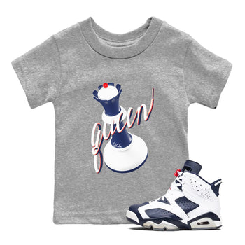 6s White And Midnight Navy shirts to match jordans 3D Queen sneaker match tees Air Jordan 6 White And Midnight Navy SNRT Sneaker Tees streetwear brand Baby and Youth Heather Grey 1 cotton tee
