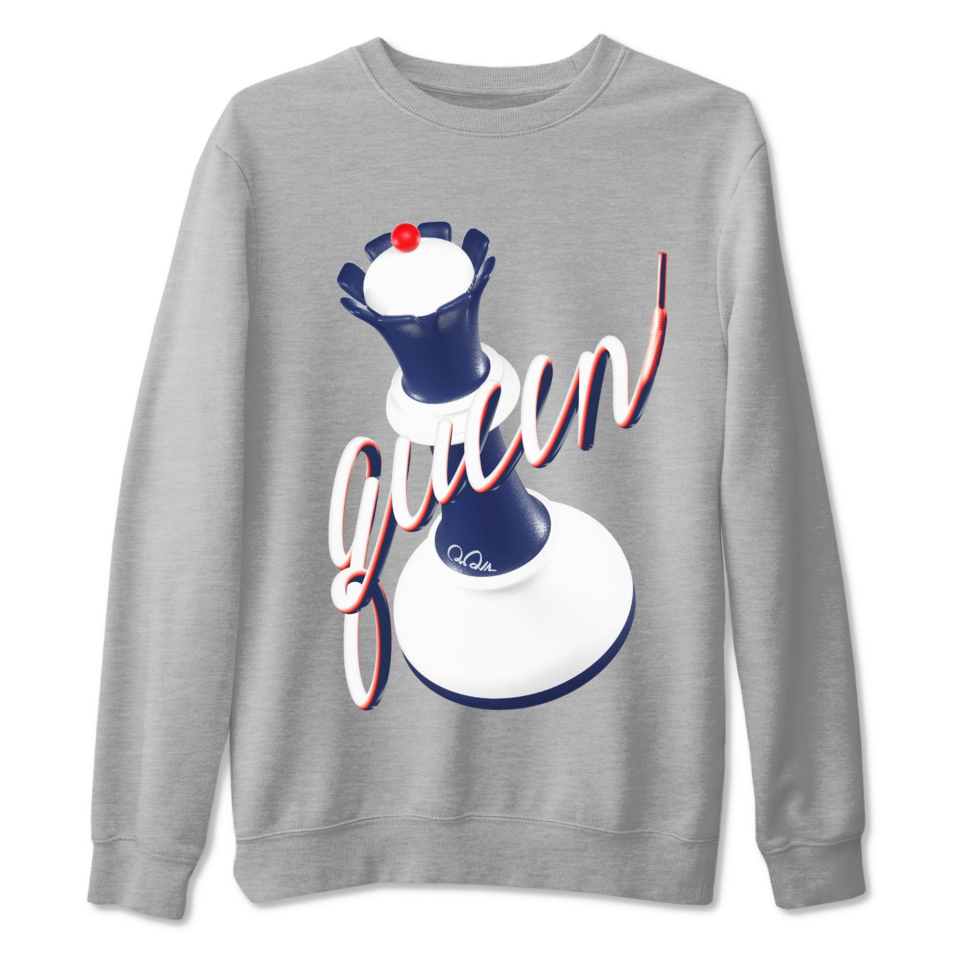 6s White And Midnight Navy shirts to match jordans 3D Queen sneaker match tees Air Jordan 6 White And Midnight Navy SNRT Sneaker Tees streetwear brand Heather Grey 2 unisex cotton tee