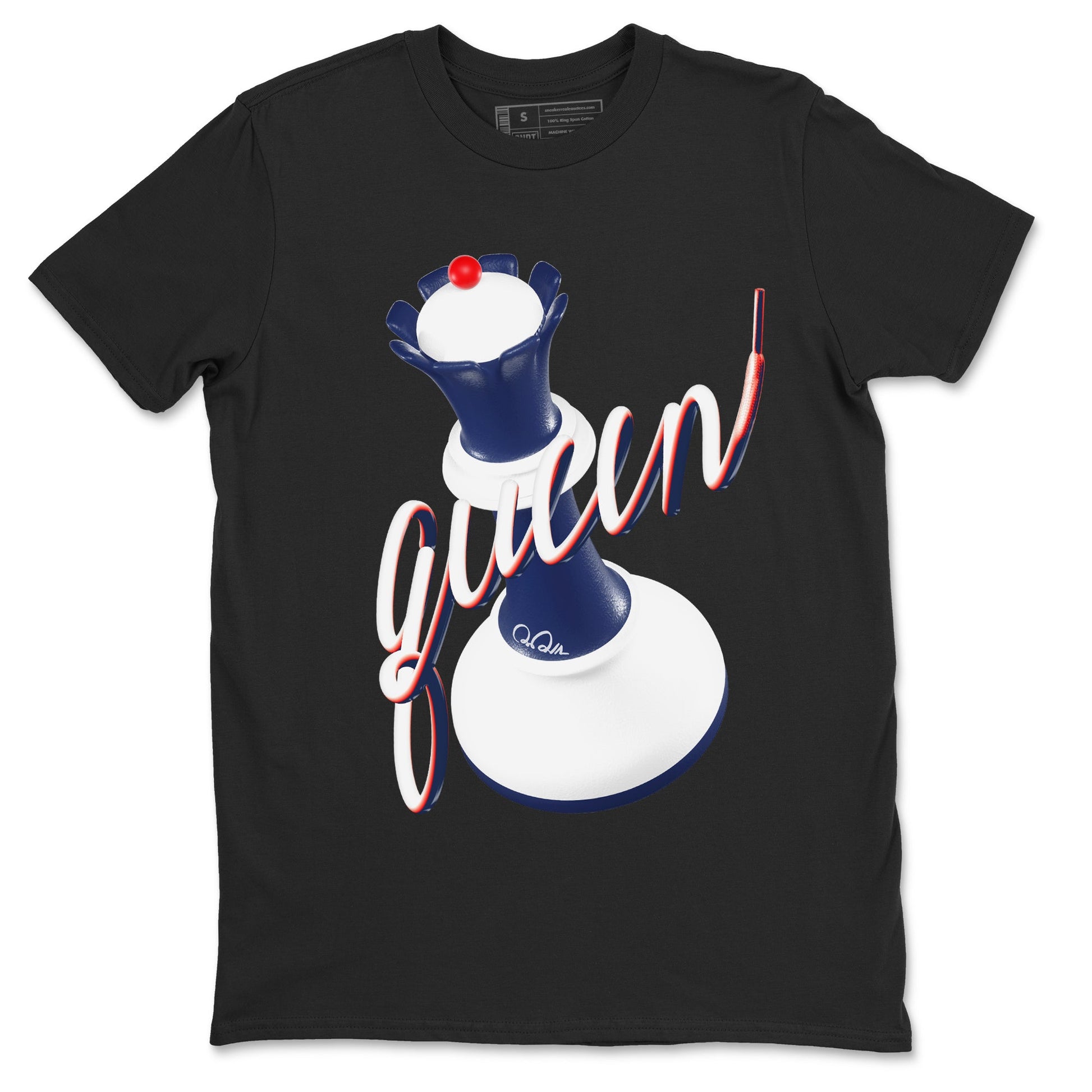 6s White And Midnight Navy shirts to match jordans 3D Queen sneaker match tees Air Jordan 6 White And Midnight Navy SNRT Sneaker Tees streetwear brand Black 2 unisex cotton tee