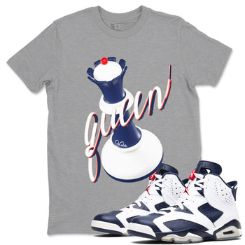 6s White And Midnight Navy shirts to match jordans 3D Queen sneaker match tees Air Jordan 6 White And Midnight Navy SNRT Sneaker Tees streetwear brand Heather Grey 1 unisex cotton tee