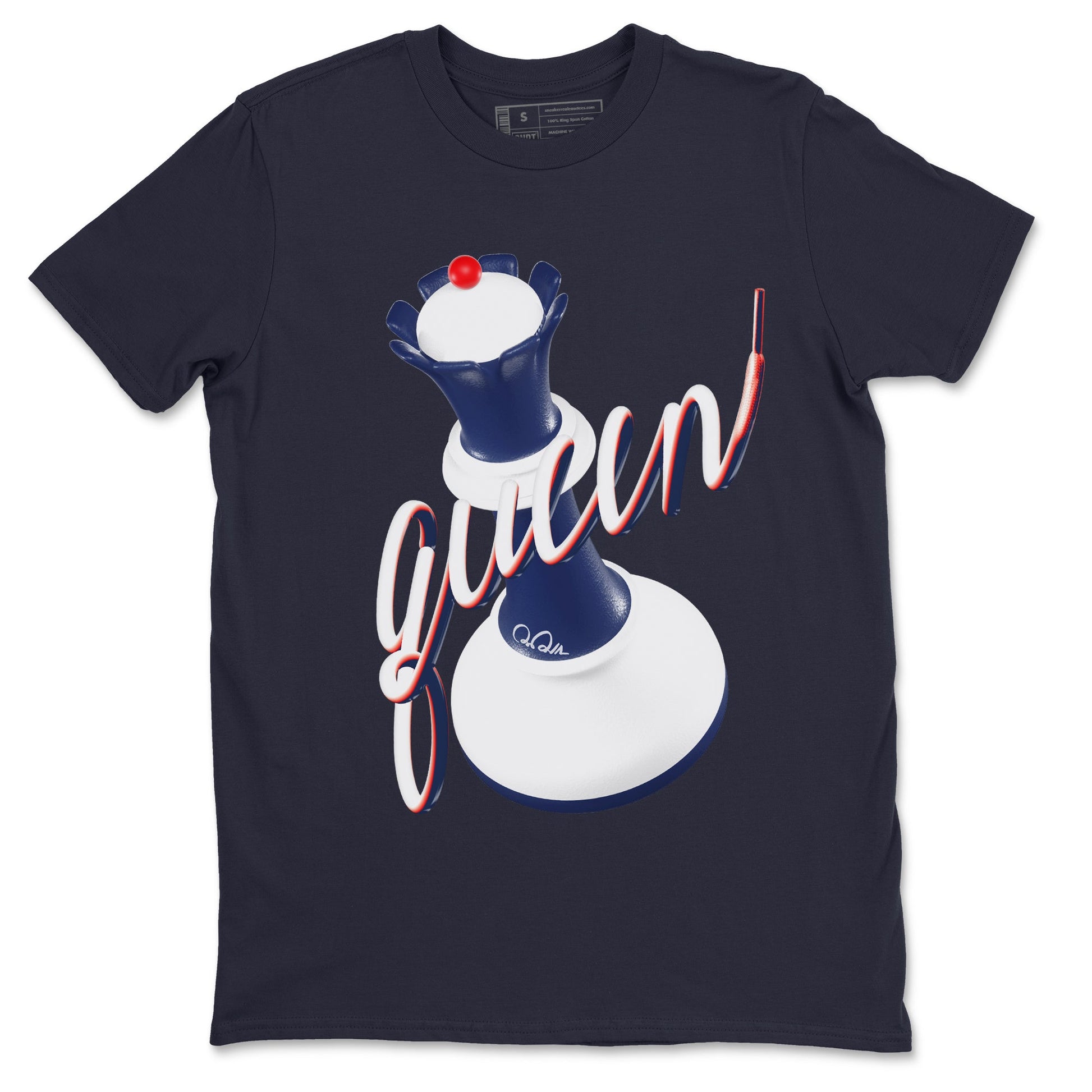 6s White And Midnight Navy shirts to match jordans 3D Queen sneaker match tees Air Jordan 6 White And Midnight Navy SNRT Sneaker Tees streetwear brand Navy 2 unisex cotton tee