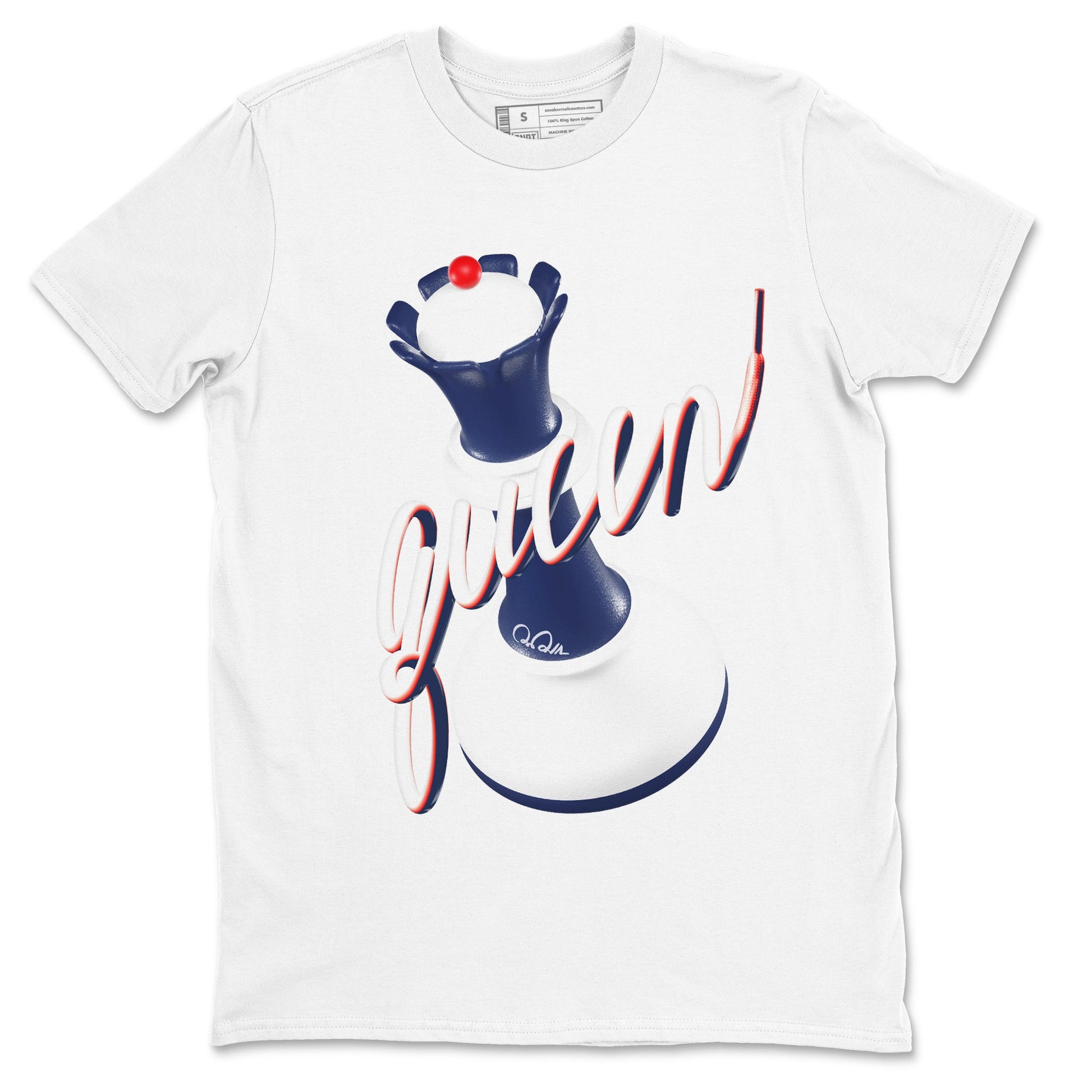 6s White And Midnight Navy shirts to match jordans 3D Queen sneaker match tees Air Jordan 6 White And Midnight Navy SNRT Sneaker Tees streetwear brand White 2 unisex cotton tee