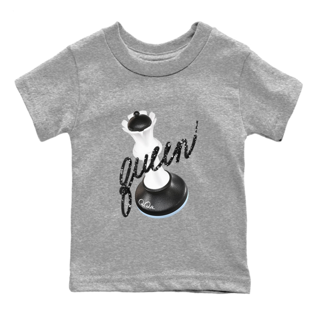 AJ6 White Black shirts to match jordans 3D Queen sneaker match tees Air Jordan 6 White Black SNRT Sneaker Tees streetwear brand Baby and Youth Heather Grey 2 cotton tee