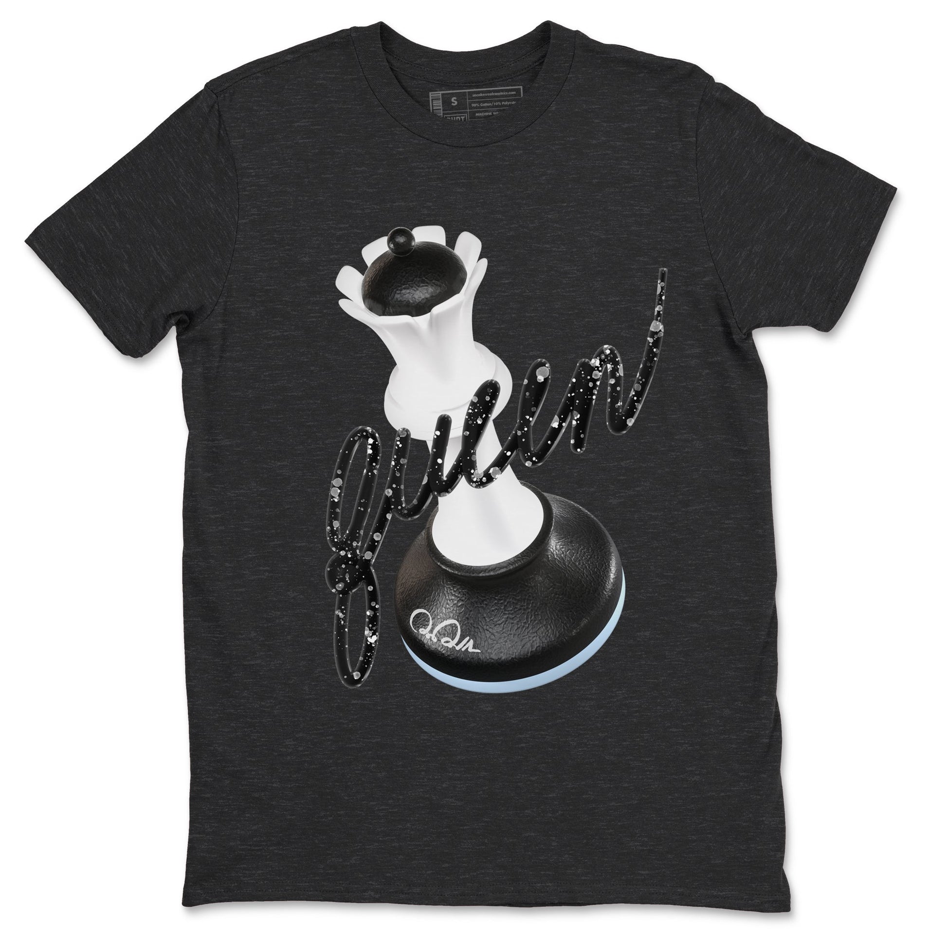 AJ6 White Black shirts to match jordans 3D Queen sneaker match tees Air Jordan 6 White Black SNRT Sneaker Tees streetwear brand Charcoal Heather 2 unisex cotton tee