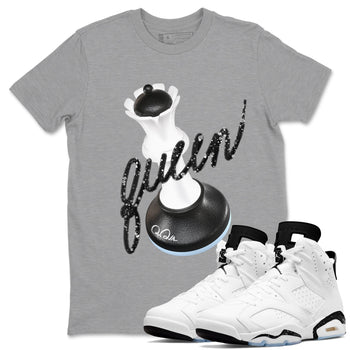 AJ6 White Black shirts to match jordans 3D Queen sneaker match tees Air Jordan 6 White Black SNRT Sneaker Tees streetwear brand Heather Grey 1 unisex cotton tee