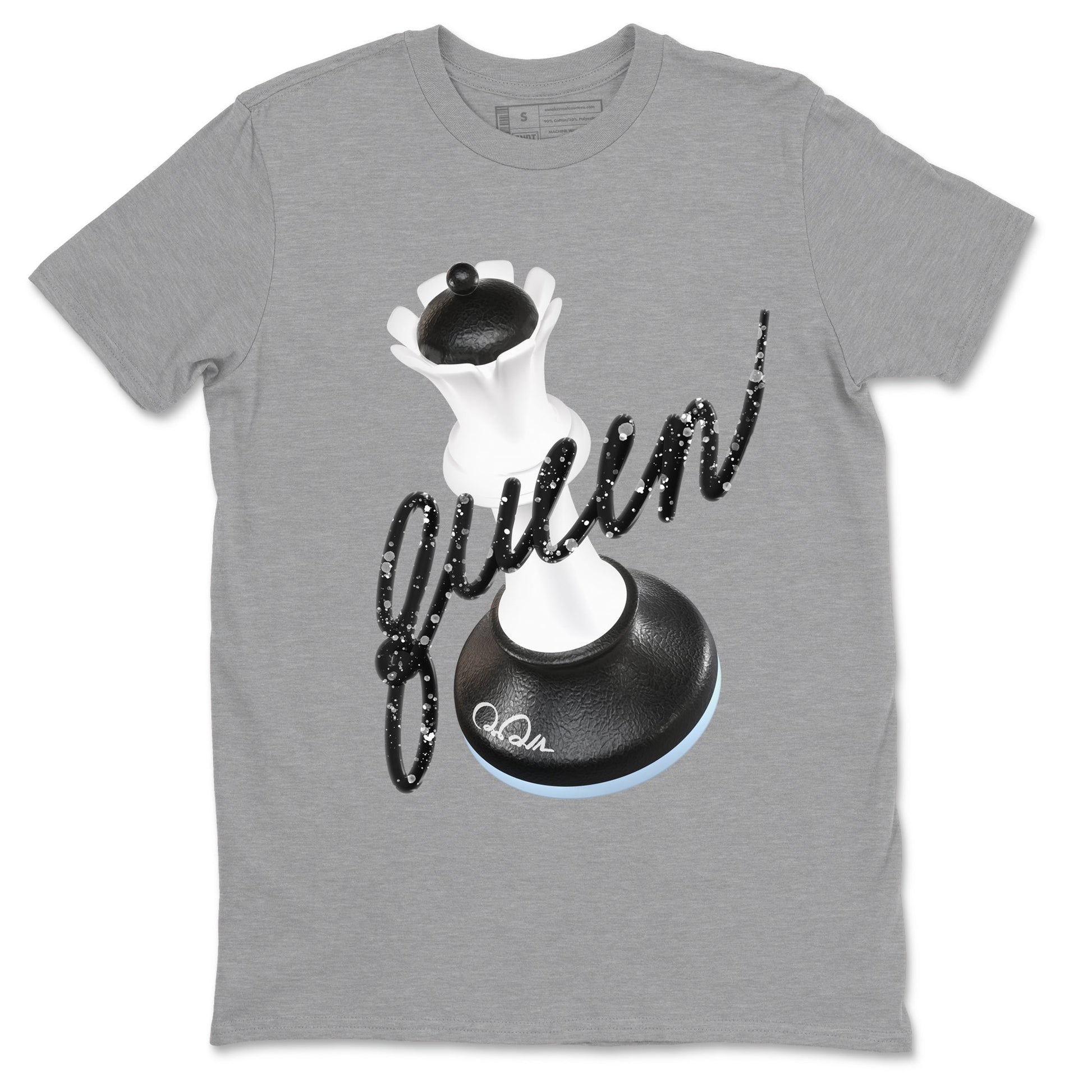 AJ6 White Black shirts to match jordans 3D Queen sneaker match tees Air Jordan 6 White Black SNRT Sneaker Tees streetwear brand Heather Grey 2 unisex cotton tee