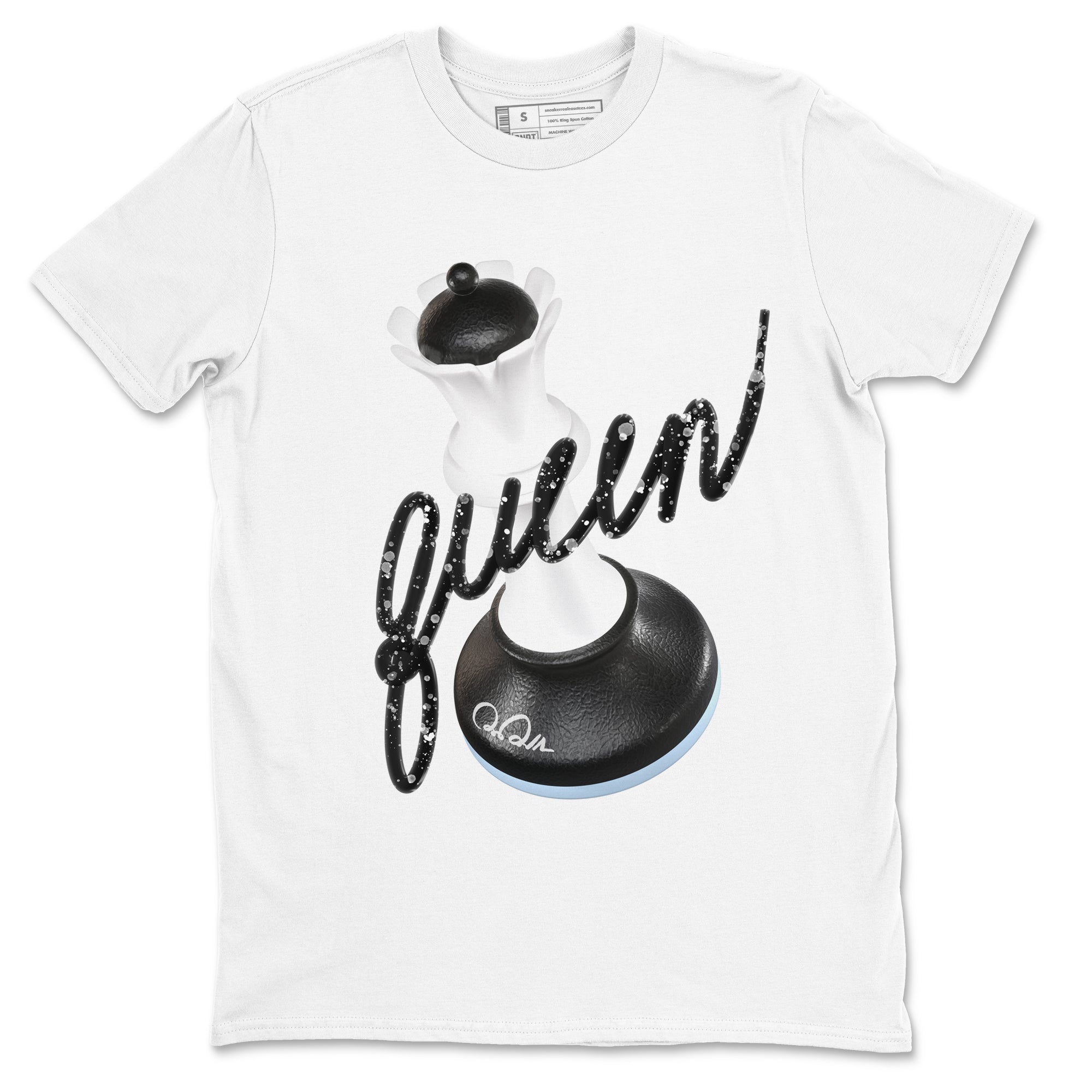AJ6 White Black shirts to match jordans 3D Queen sneaker match tees Air Jordan 6 White Black SNRT Sneaker Tees streetwear brand White 2 unisex cotton tee