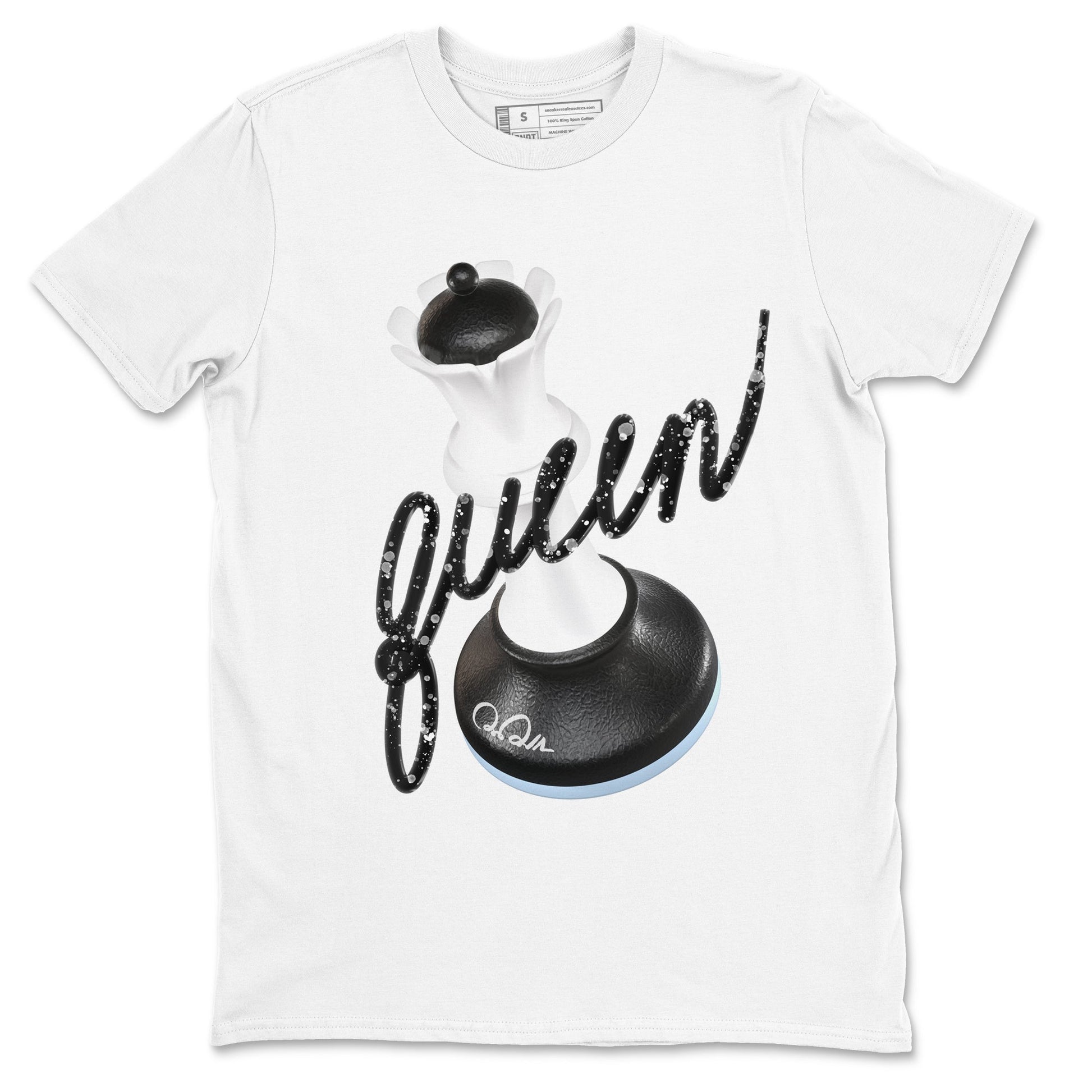 AJ6 White Black shirts to match jordans 3D Queen sneaker match tees Air Jordan 6 White Black SNRT Sneaker Tees streetwear brand White 2 unisex cotton tee