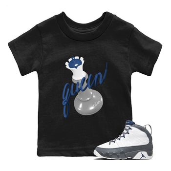 Sneaker match tees – Sneaker Tees To Match Air Jordan 9 Flint Grey Shoes – 3D Queen Kids T-Shirt Black 1