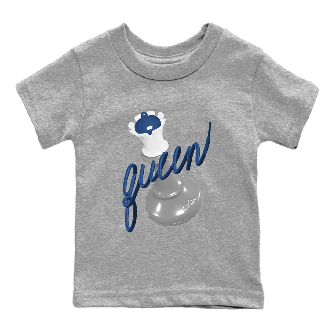Sneaker match tees – Sneaker Tees To Match Air Jordan 9 Flint Grey Shoes – 3D Queen Kids T-Shirt Heather Grey 2