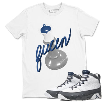 Sneaker match tees – Sneaker Tees To Match Air Jordan 9 Flint Grey Shoes – 3D Queen Tee White 1
