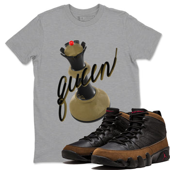 9s Olive shirts to match jordans 3D Queen sneaker match tees Air Jordan 9 Olive match shoes to clothes SNRT Sneaker Tees unisex cotton Heather Grey 1 shirts
