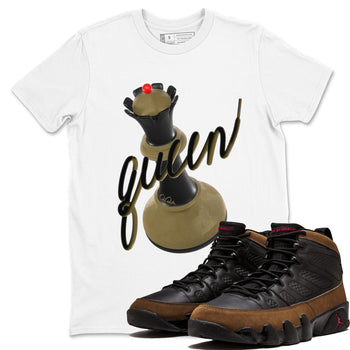 9s Olive shirts to match jordans 3D Queen sneaker match tees Air Jordan 9 Olive match shoes to clothes SNRT Sneaker Tees unisex cotton White 1 shirts