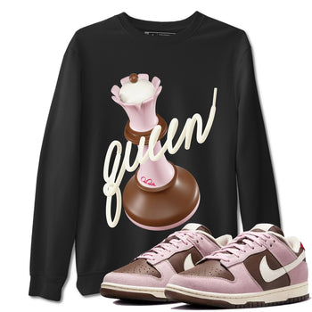 Dunk Cacao Wow And Pink Foam shirts to match jordans 3D Queen sneaker match tees Dunk Cacao Wow And Pink Foam SNRT Sneaker Tees streetwear brand Black 1 unisex cotton tee