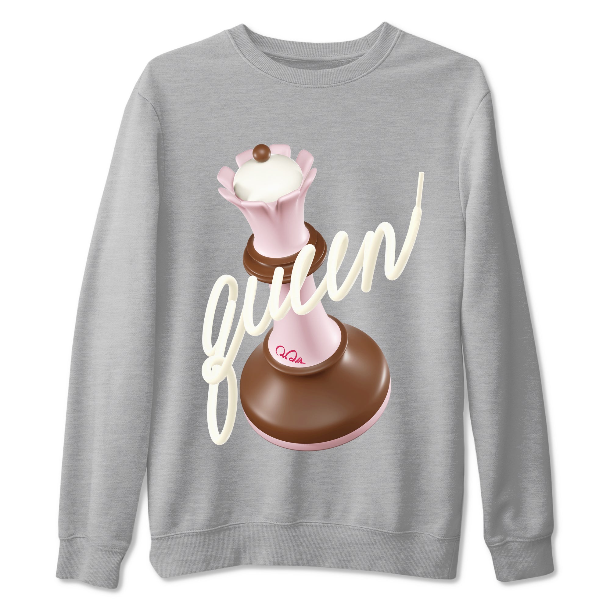 Dunk Cacao Wow And Pink Foam shirts to match jordans 3D Queen sneaker match tees Dunk Cacao Wow And Pink Foam SNRT Sneaker Tees streetwear brand Heather Grey 2 unisex cotton tee
