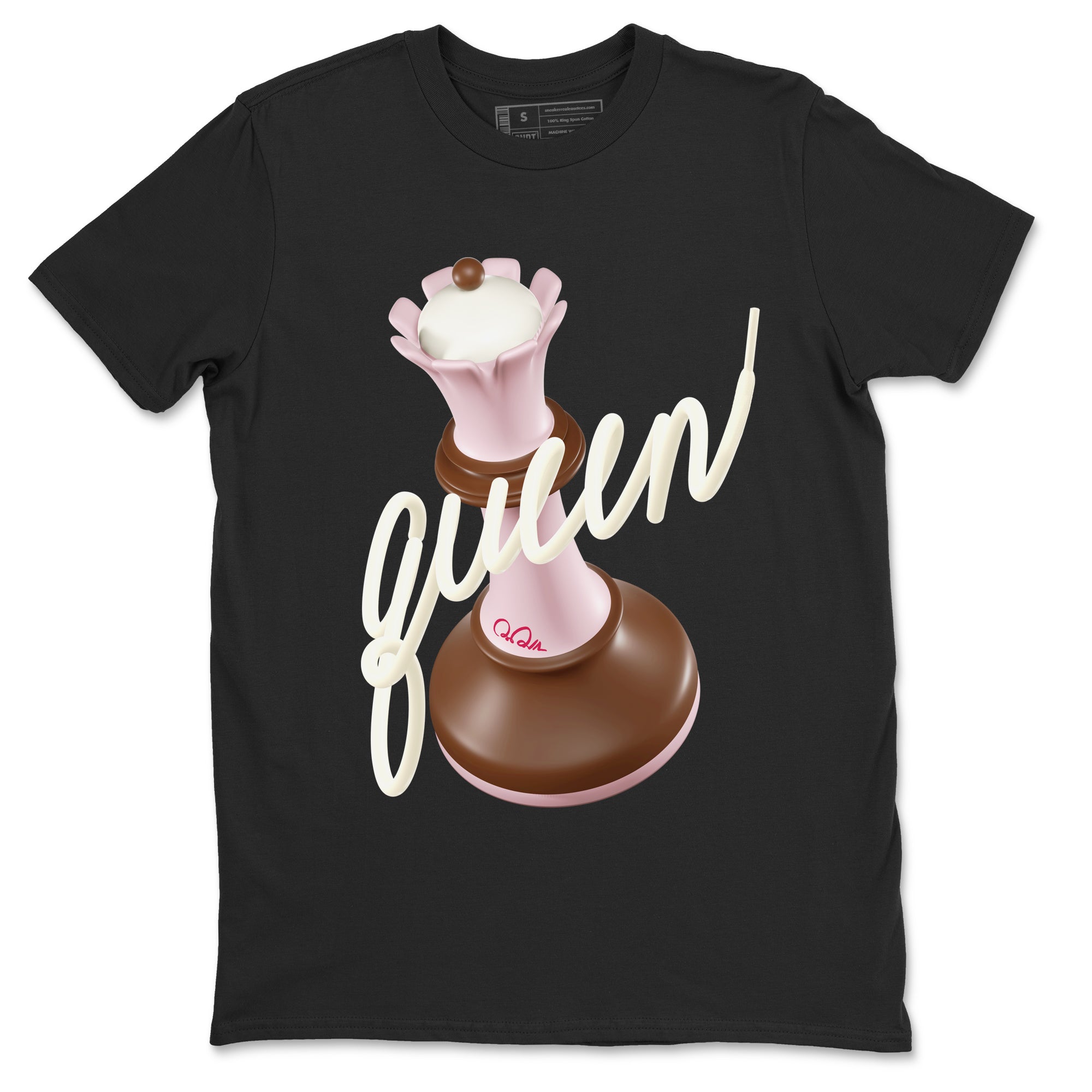 Dunk Cacao Wow And Pink Foam shirts to match jordans 3D Queen sneaker match tees Dunk Cacao Wow And Pink Foam SNRT Sneaker Tees streetwear brand Black 2 unisex cotton tee