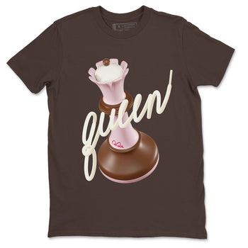 Dunk Cacao Wow And Pink Foam shirts to match jordans 3D Queen sneaker match tees Dunk Cacao Wow And Pink Foam SNRT Sneaker Tees streetwear brand Dark Chocolate 2 unisex cotton tee