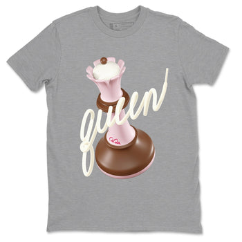 Dunk Cacao Wow And Pink Foam shirts to match jordans 3D Queen sneaker match tees Dunk Cacao Wow And Pink Foam SNRT Sneaker Tees streetwear brand Heather Grey 2 unisex cotton tee