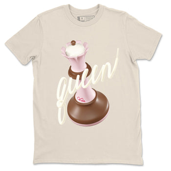 Dunk Cacao Wow And Pink Foam shirts to match jordans 3D Queen sneaker match tees Dunk Cacao Wow And Pink Foam SNRT Sneaker Tees streetwear brand Natural 2 unisex cotton tee