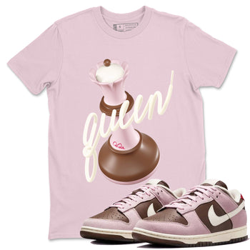 Dunk Cacao Wow And Pink Foam shirts to match jordans 3D Queen sneaker match tees Dunk Cacao Wow And Pink Foam SNRT Sneaker Tees streetwear brand Pink 1 unisex cotton tee