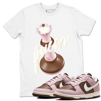 Dunk Cacao Wow And Pink Foam shirts to match jordans 3D Queen sneaker match tees Dunk Cacao Wow And Pink Foam SNRT Sneaker Tees streetwear brand White 1 unisex cotton tee