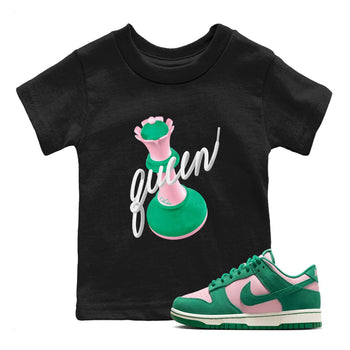Dunk Low Medium Soft Pink Malachite shirt to match jordans 3D Queen sneaker tees Dunk Retro SE Medium Soft Pink Malachite SNRT sneaker release tees baby toddler Black 1 cotton Shirt