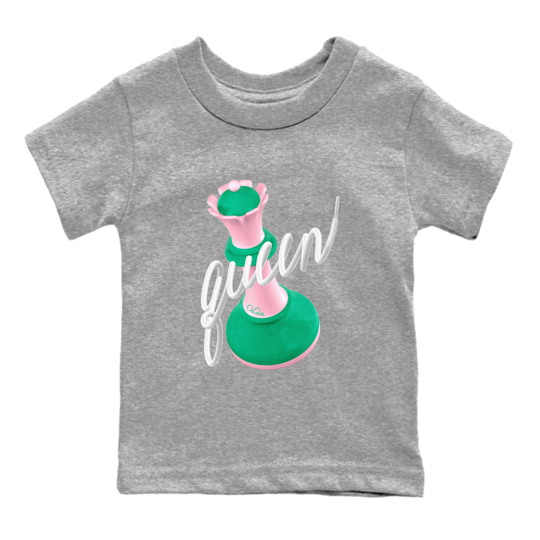 Dunk Low Medium Soft Pink Malachite shirt to match jordans 3D Queen sneaker tees Dunk Retro SE Medium Soft Pink Malachite SNRT sneaker release tees baby toddler Heather Grey 2 cotton Shirt