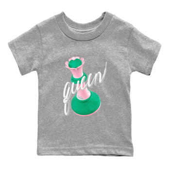 Dunk Low Medium Soft Pink Malachite shirt to match jordans 3D Queen sneaker tees Dunk Retro SE Medium Soft Pink Malachite SNRT sneaker release tees baby toddler Heather Grey 2 cotton Shirt