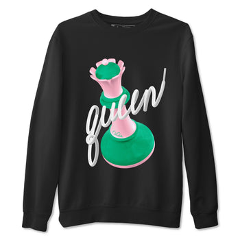 Dunk Low Medium Soft Pink Malachite shirt to match jordans 3D Queen sneaker tees Dunk Retro SE Medium Soft Pink Malachite SNRT Sneaker Release Tees unisex cotton Black 2 crew neck shirt