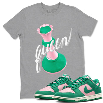 Dunk Low Medium Soft Pink Malachite shirt to match jordans 3D Queen sneaker tees Dunk Retro SE Medium Soft Pink Malachite SNRT Sneaker Release Tees unisex cotton Heather Grey 1 crew neck shirt