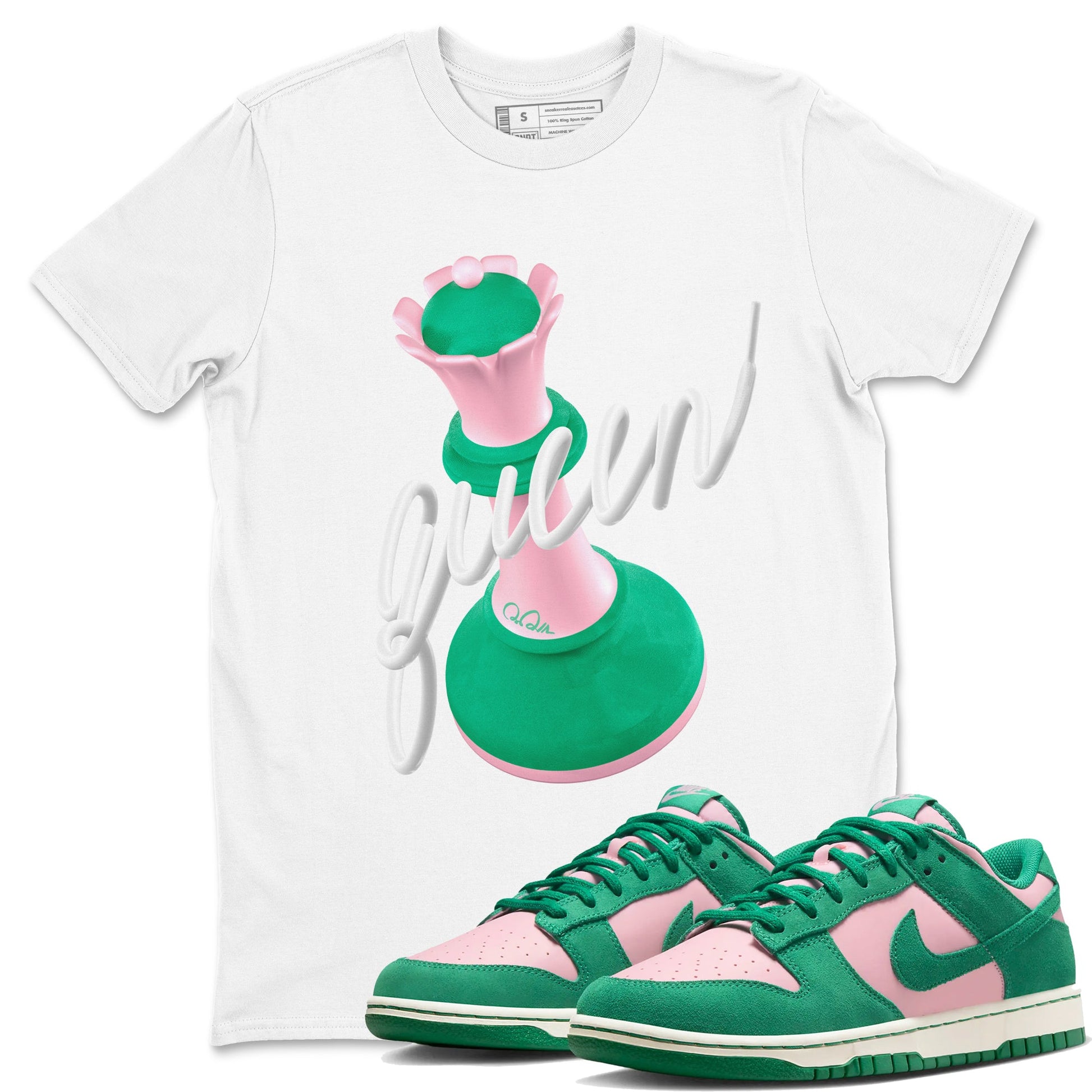 Dunk Low Medium Soft Pink Malachite shirt to match jordans 3D Queen sneaker tees Dunk Retro SE Medium Soft Pink Malachite SNRT Sneaker Release Tees unisex cotton White 1 crew neck shirt