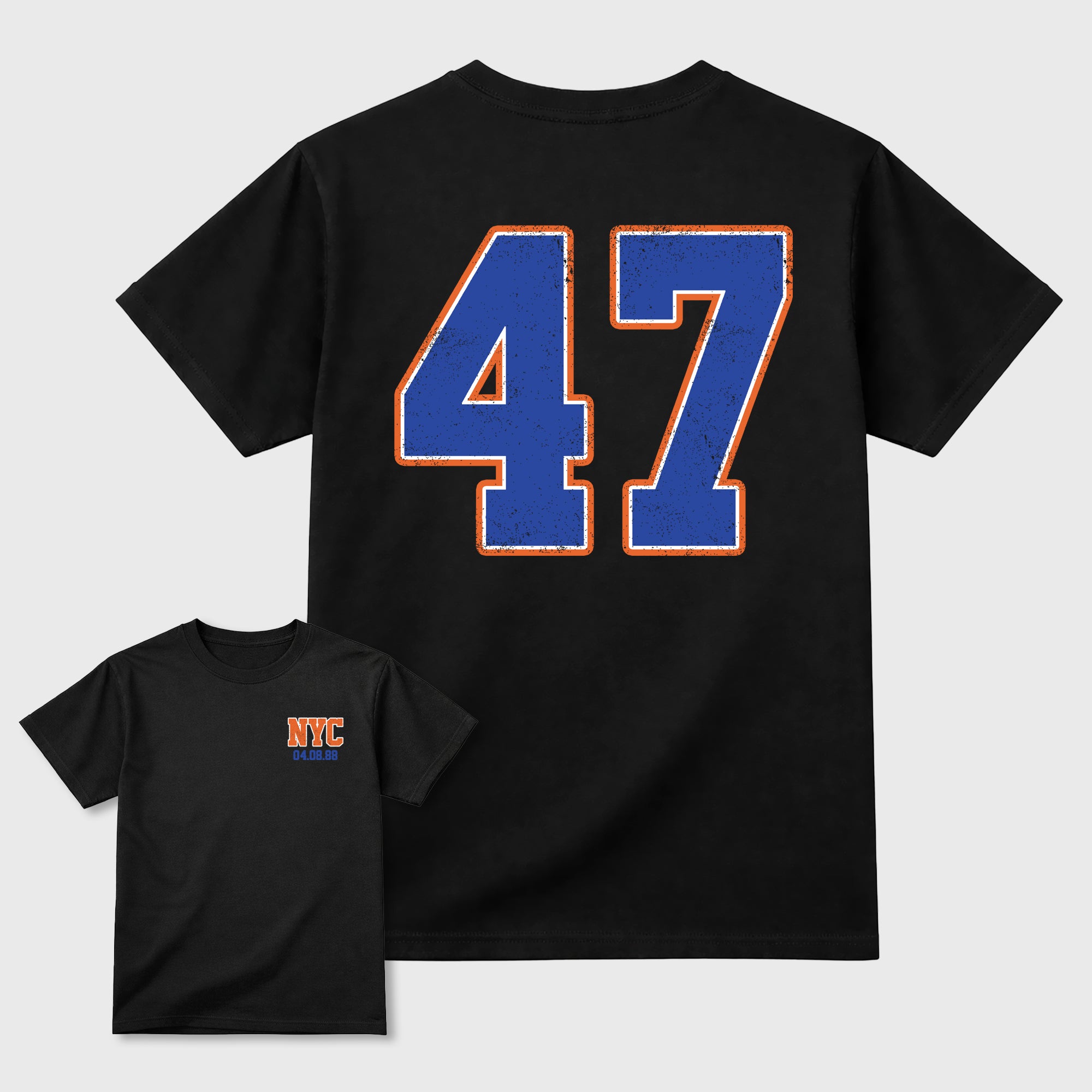 47 Graphic T-Shirt sneaker match tee designed for the sneakers, featuring coordinated color options for a perfect streetwear match. Black shirt.