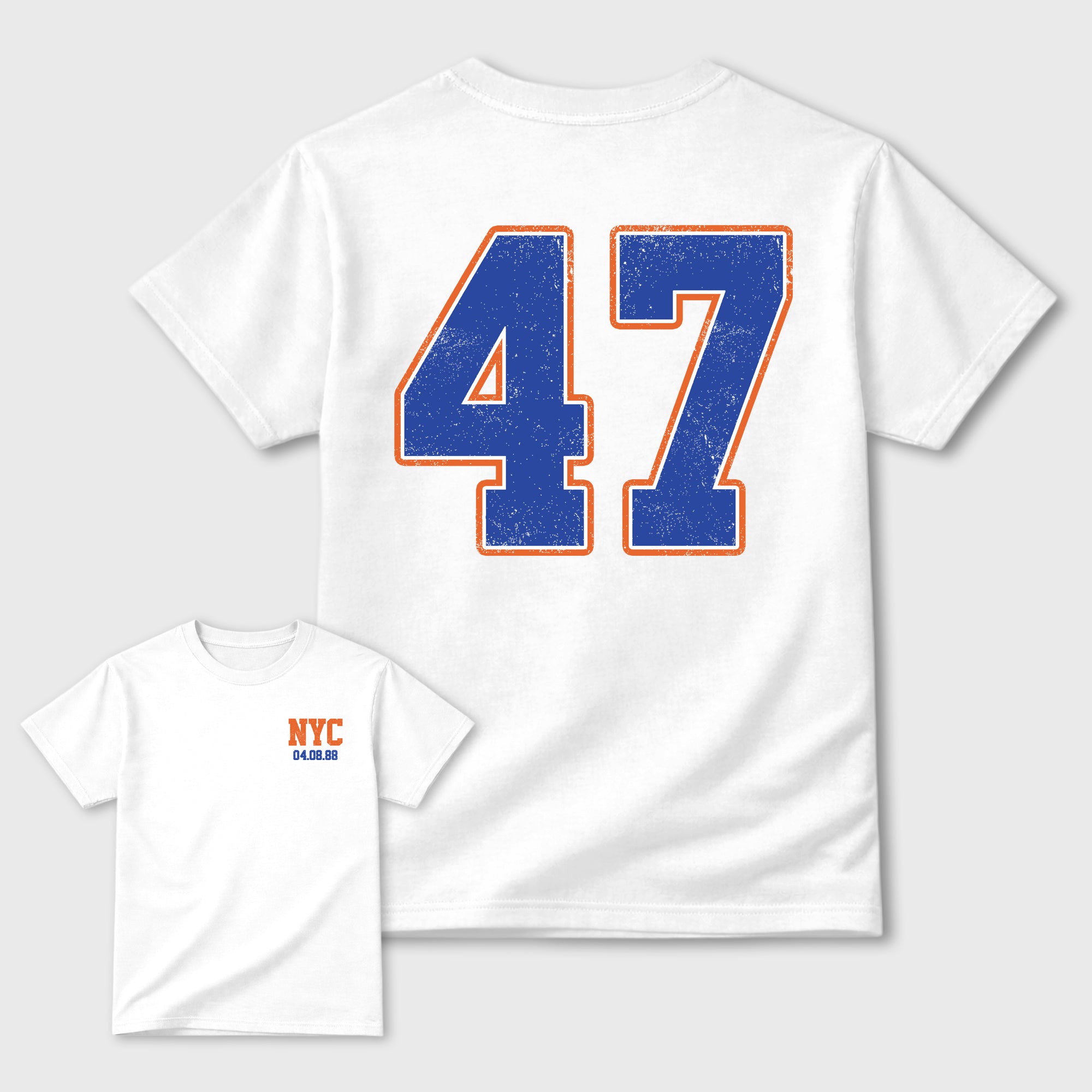47 Graphic T-Shirt sneaker match tee designed for the sneakers, featuring coordinated color options for a perfect streetwear match. White shirt.