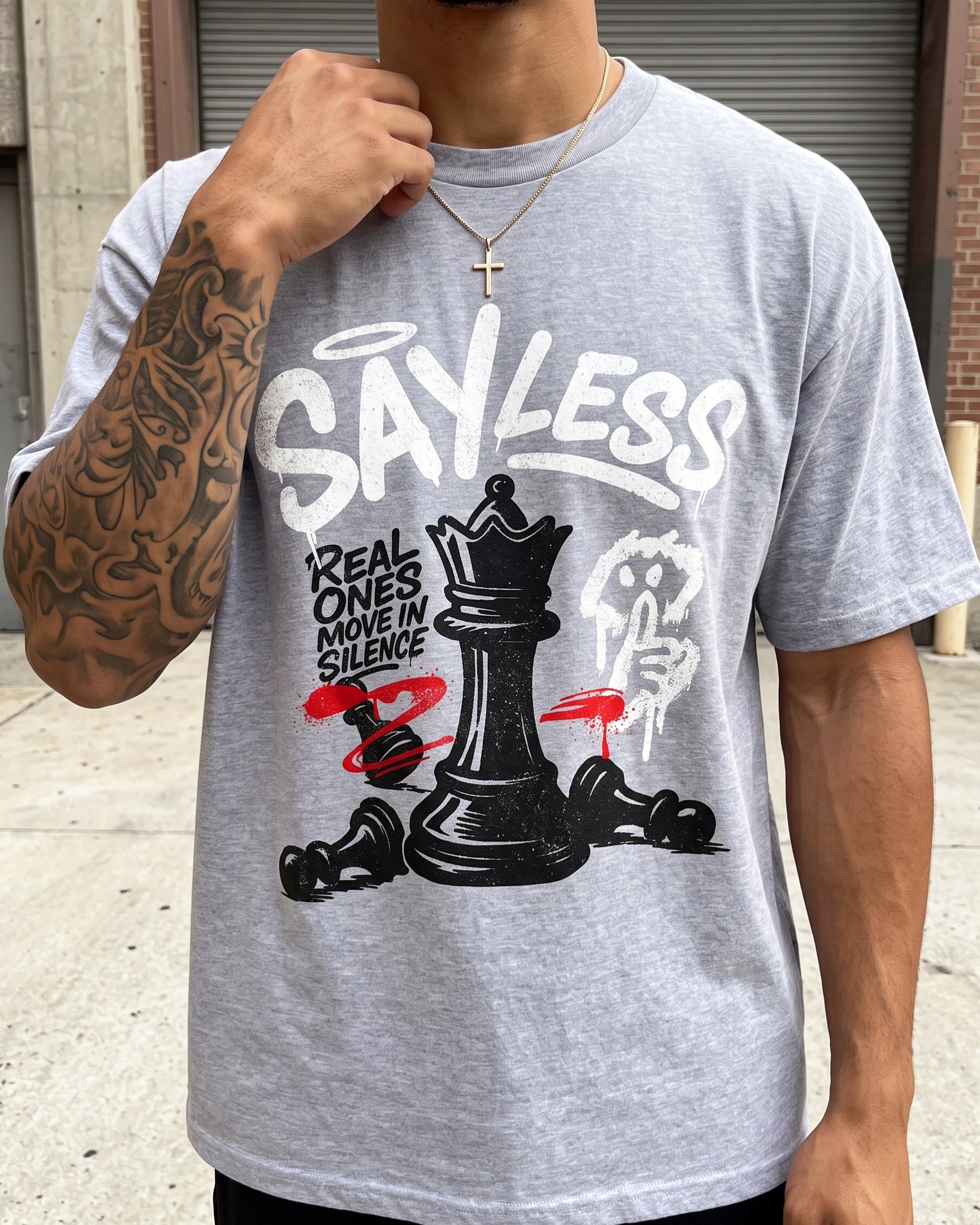 Say Less SNRT Sneaker Tees - Air Jordan 4 White Cement