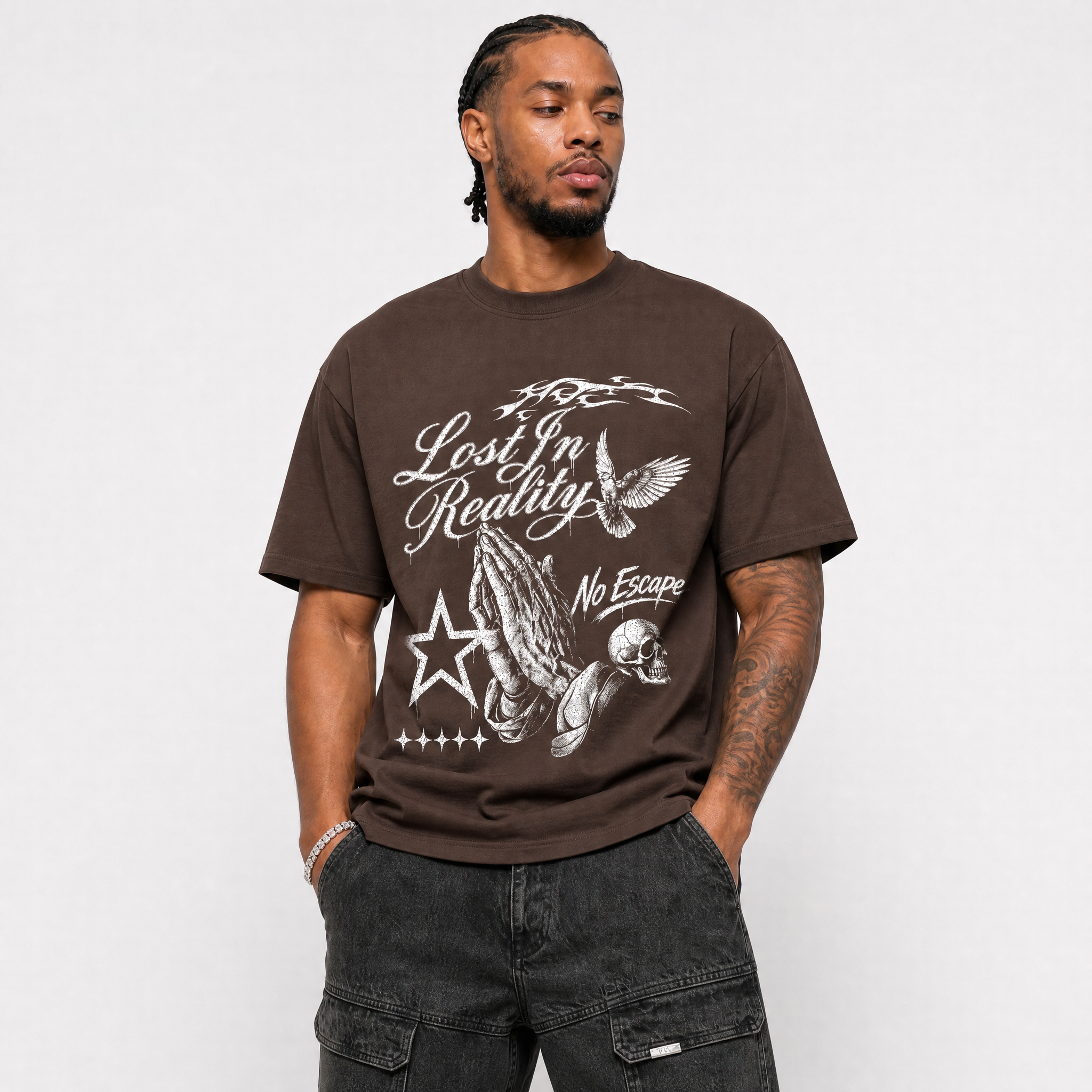 Lost In Reality Premium Graphic T-shirt - Air Max 90 Shadow Brown
