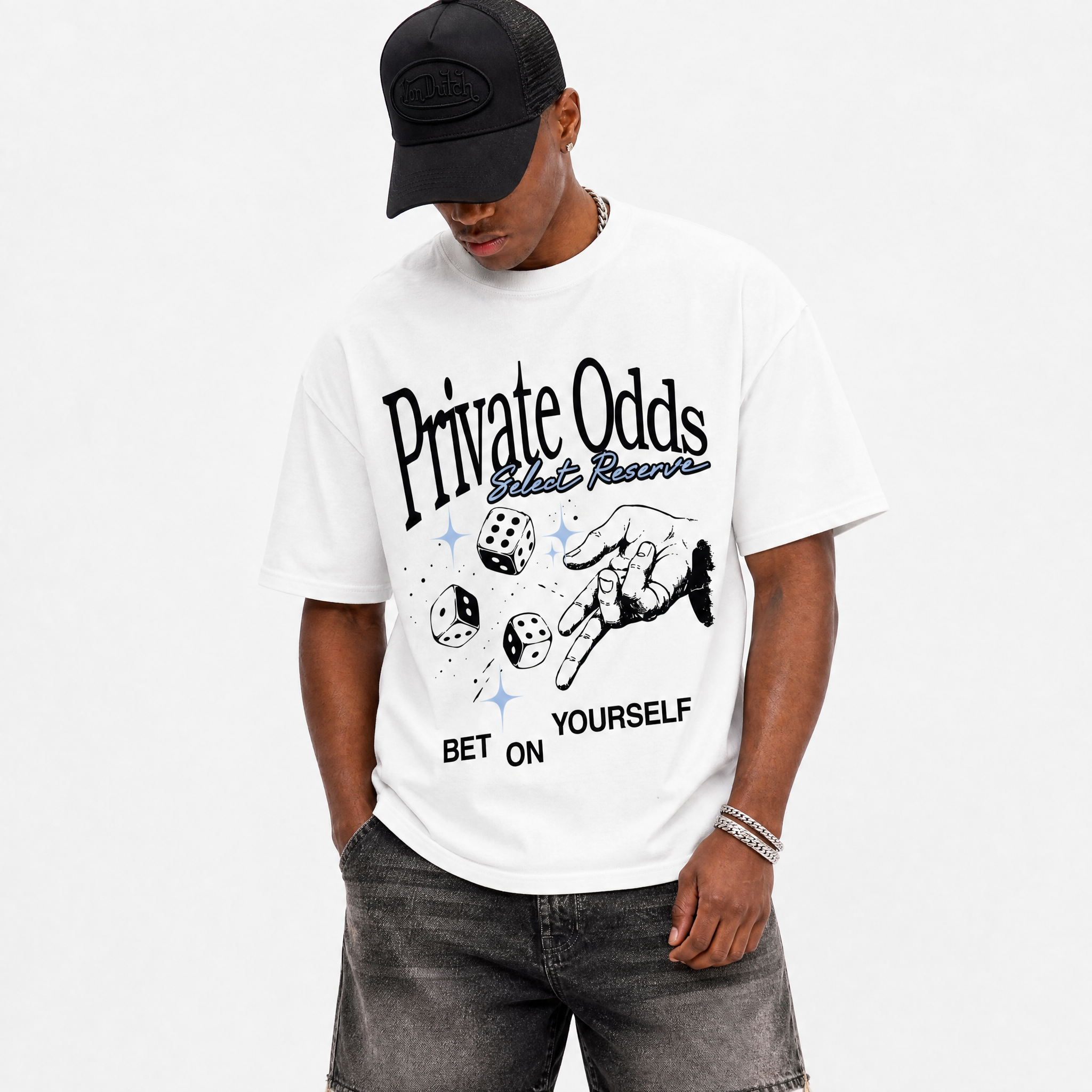 Private Odds Premium Graphic T-shirt - Air Jordan 6 Black And White