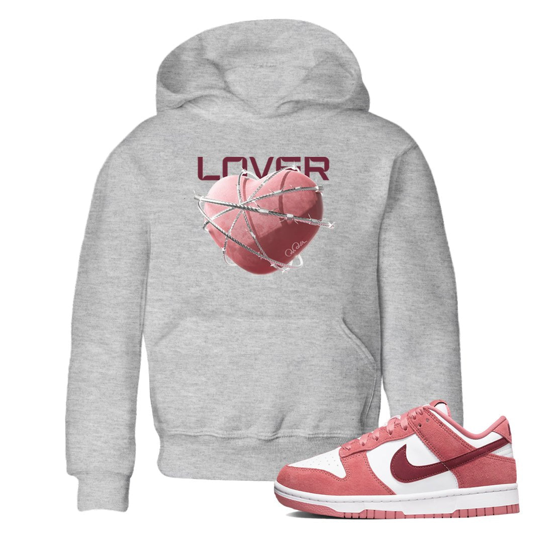 Dunk Valentines Day 2024 shirt to match jordans Heart Lover sneaker tees Dunk Valentines Day 2024 SNRT Sneaker Release Tees Baby Toddler Heather Grey 2 T-Shirt