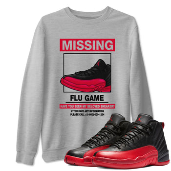 Missing Sneaker SNRT Sneaker Tees - Air Jordan 12 Flu Game - SNRT Sneaker T-shirts