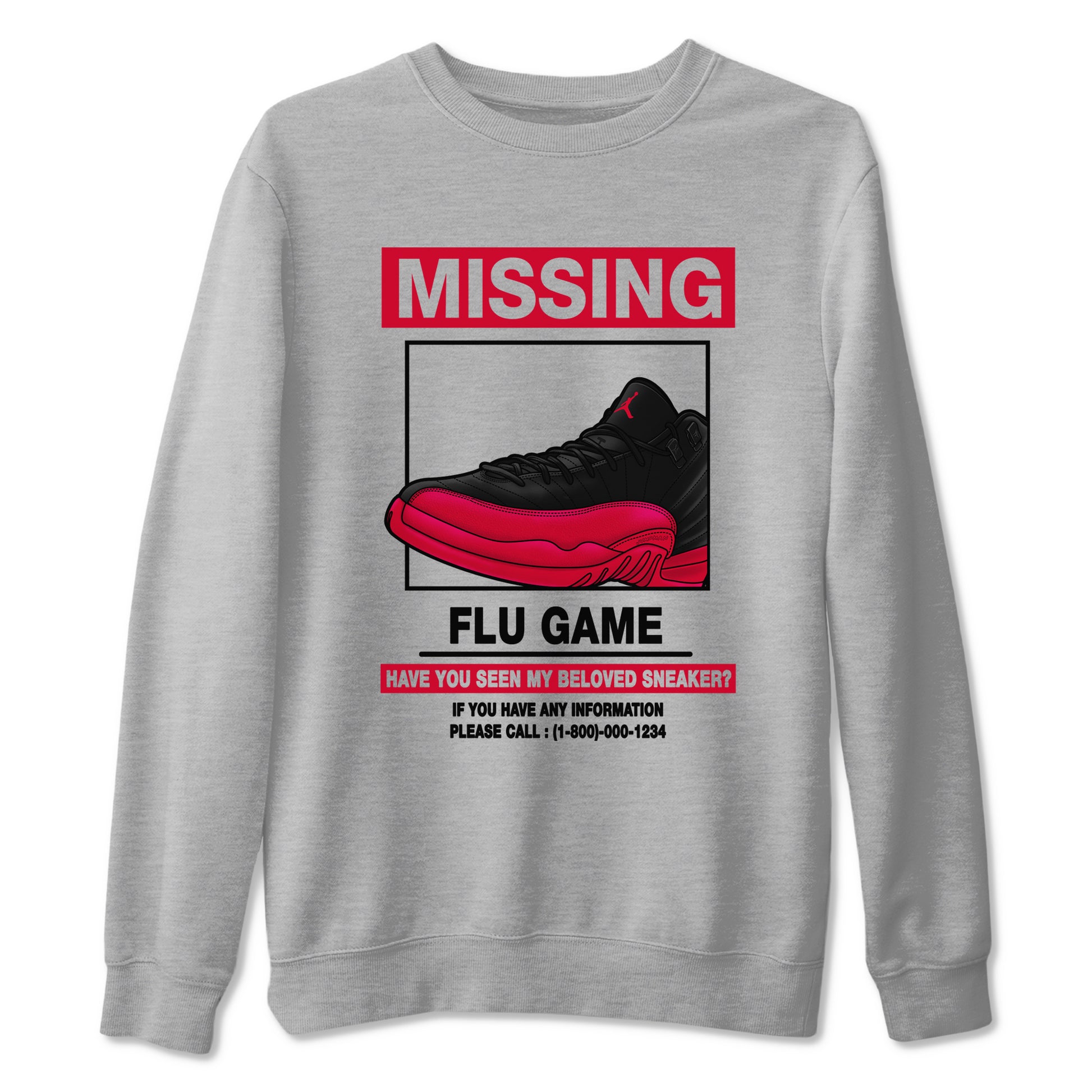 Missing Sneaker SNRT Sneaker Tees - Air Jordan 12 Flu Game - SNRT Sneaker T-shirts