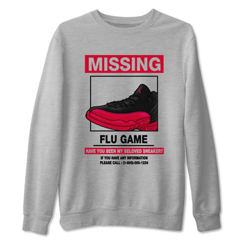 Missing Sneaker SNRT Sneaker Tees - Air Jordan 12 Flu Game - SNRT Sneaker T-shirts