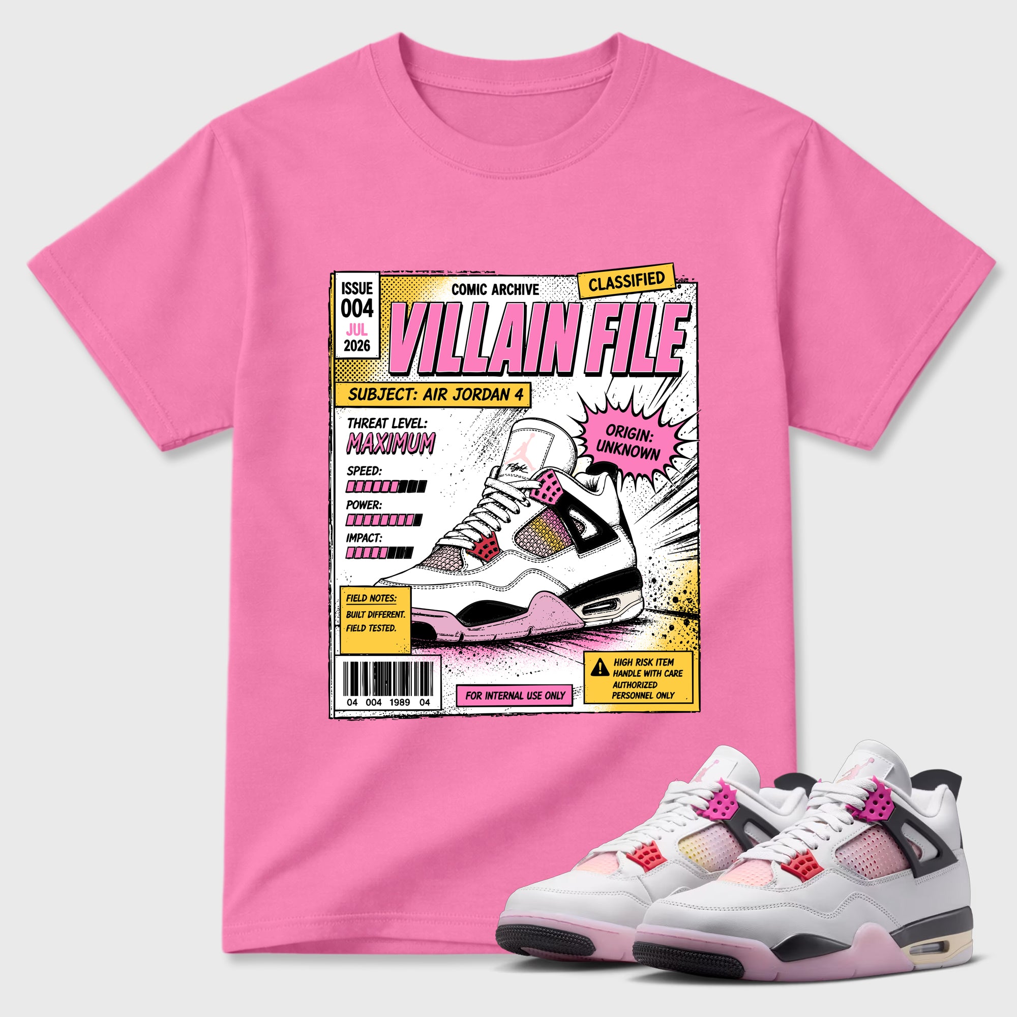 Villain File Premium Graphic T-shirt - Air Jordan 4 Comic