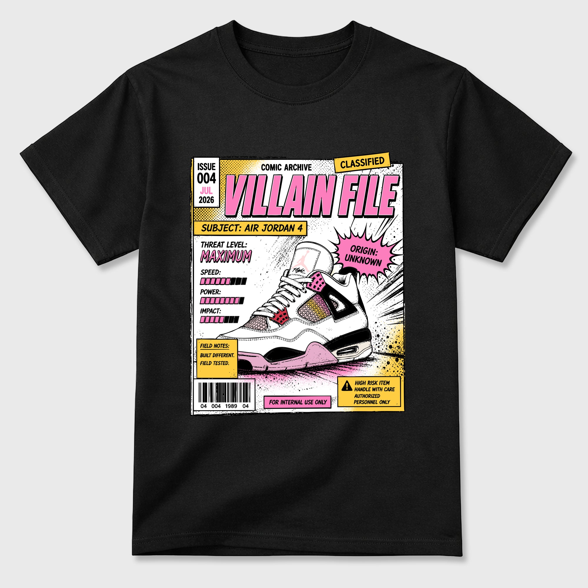Villain File Premium Graphic T-shirt - Air Jordan 4 Comic