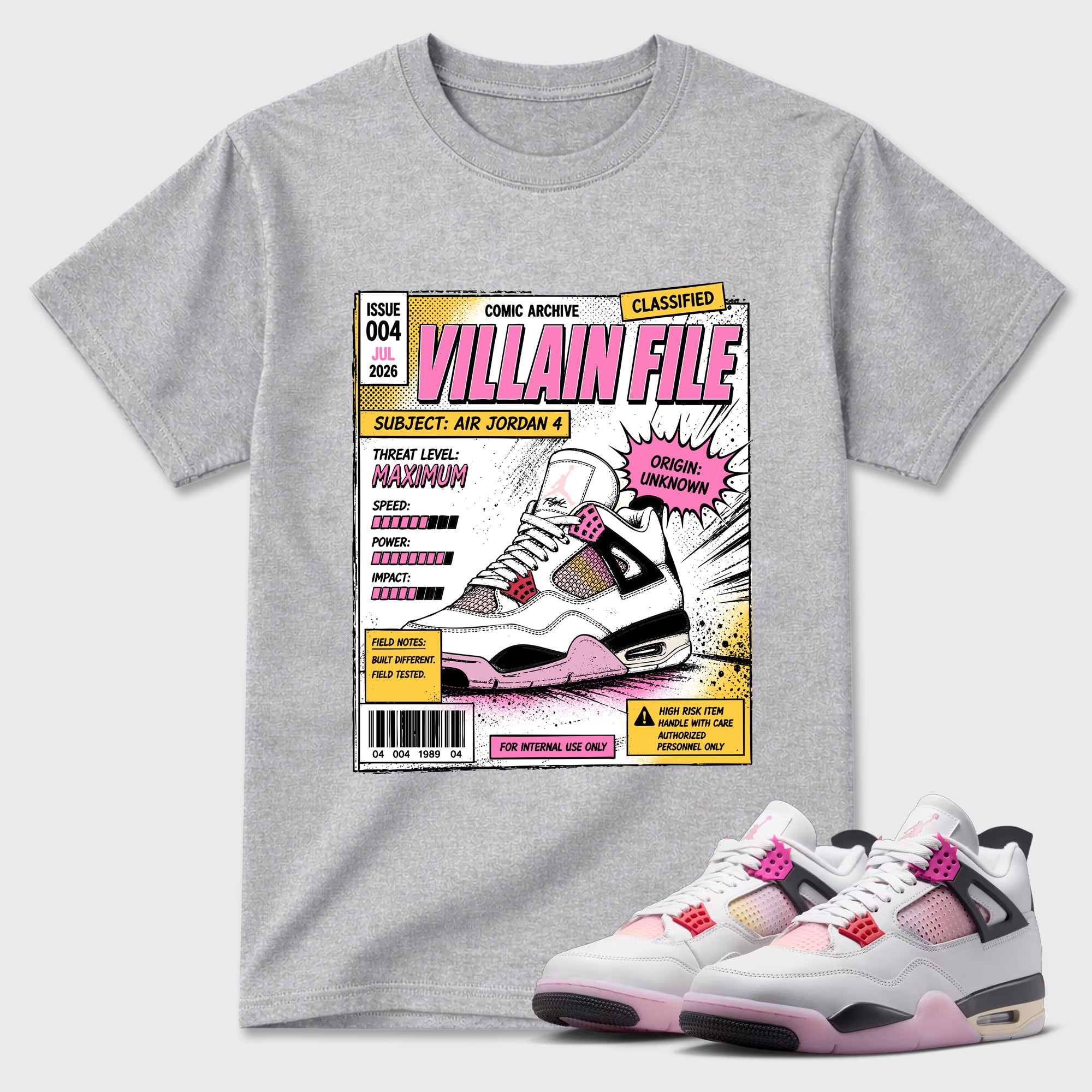 Villain File Premium Graphic T-shirt - Air Jordan 4 Comic