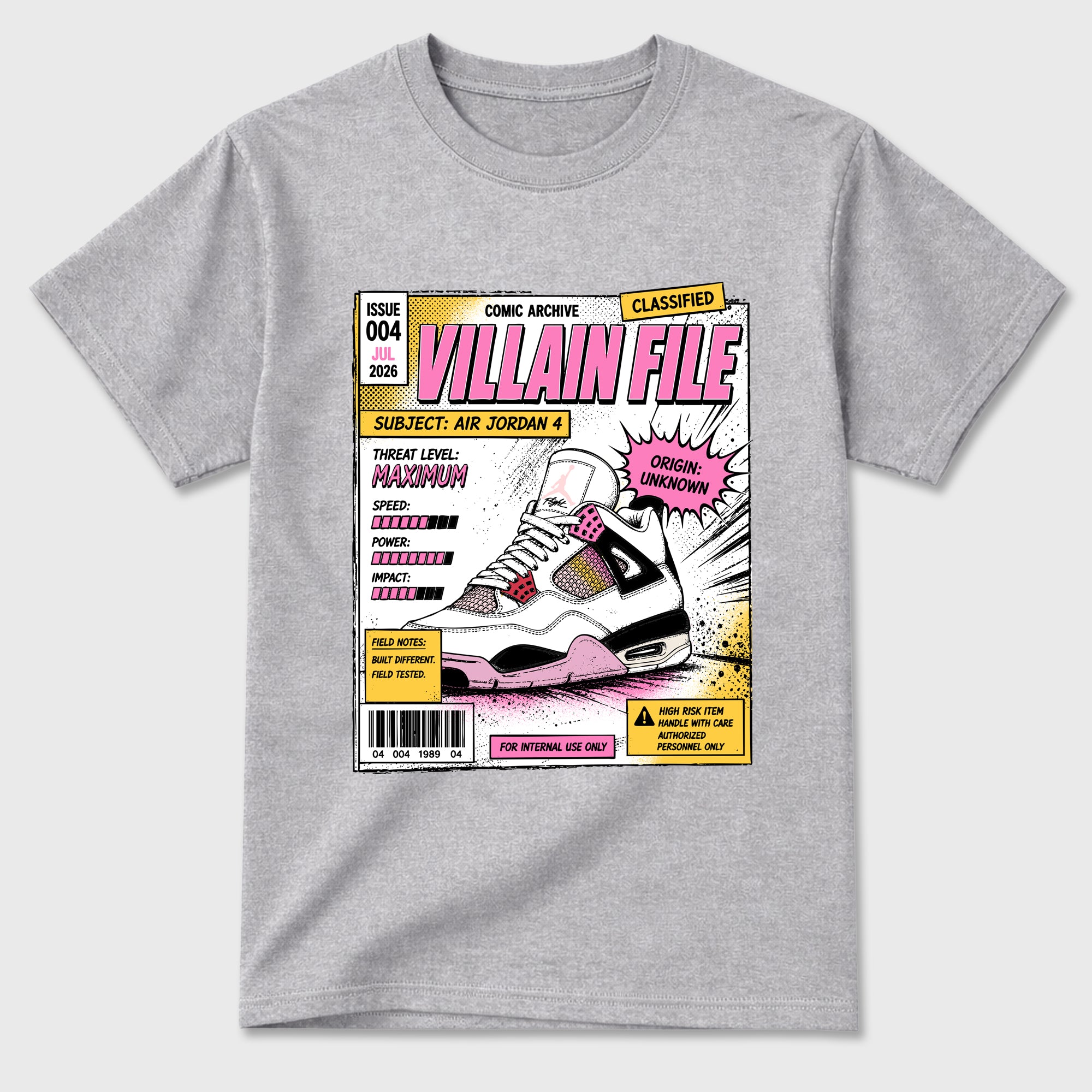 Villain File Premium Graphic T-shirt - Air Jordan 4 Comic