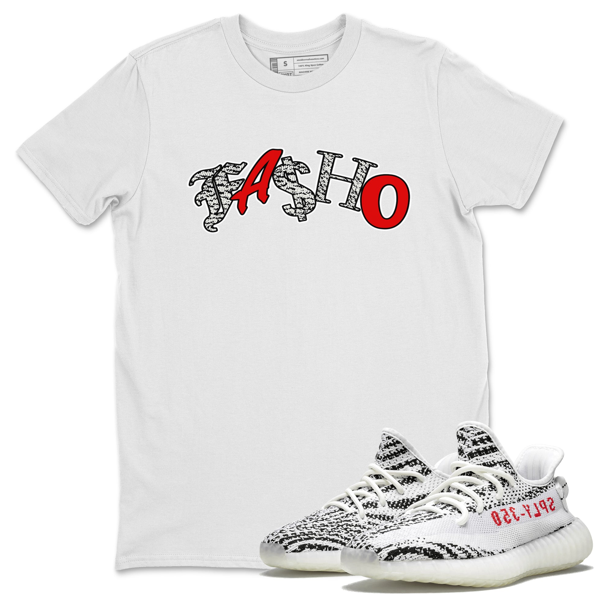 Yeezy 350 Zebra Sneaker Match Tees Fasho Sneaker Tees Yeezy Boost 350 V2 Zebra Sneaker Release Tees Unisex Shirts White 2