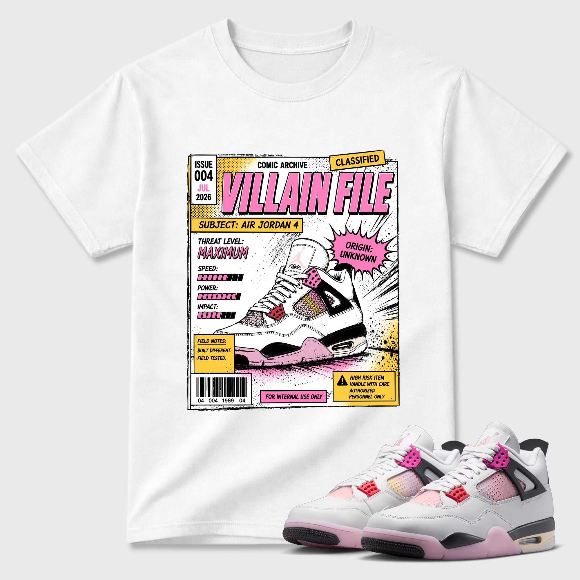 Villain File Premium Graphic T-shirt - Air Jordan 4 Comic