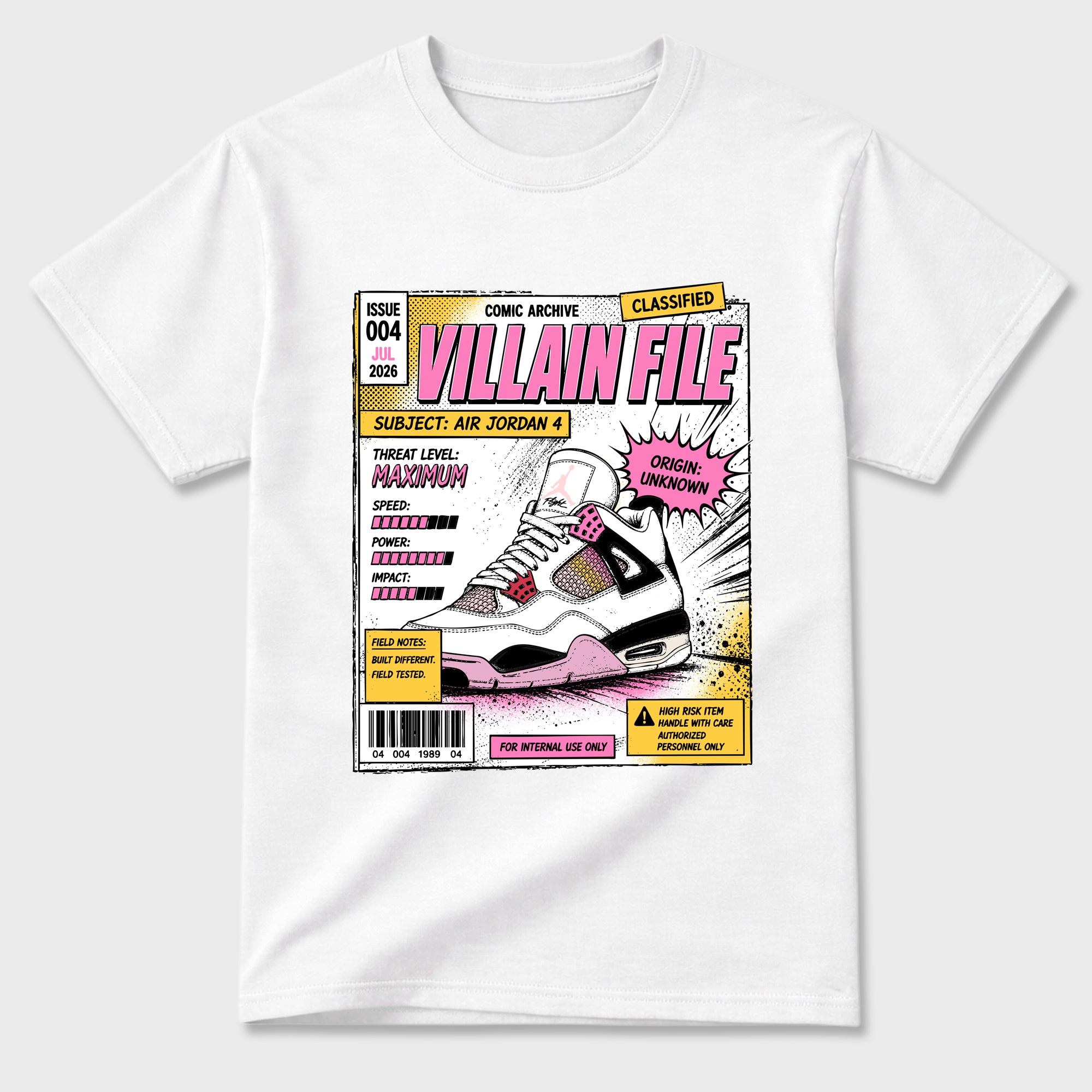Villain File Premium Graphic T-shirt - Air Jordan 4 Comic